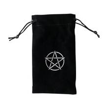 1pcs Velvet Pentagram Tarot Storage Bag Board Game Cards Mini Drawstring Package Witchcraft Supplies for Altar Tarot Box 2024 - buy cheap