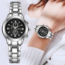 Fashion Women Casual Watches Ladies Silver Stainless Steel Belt Analog Quartz Wrist Watch Clock Relogio Feminino 2024 - buy cheap