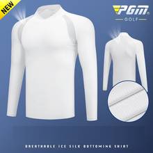 PGM Men's Golf Clothing Sun Protection Shirt Ice Tights Long Sleeve T Shirt Anti-UV Training Underwear Shirts Golf Sportswear 2024 - buy cheap