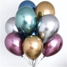 Novo metal brilhante pérola látex balões 10 & quot grosso cromo cores metálicas balões de ar inflável globos metalicos festa decora 2024 - compre barato