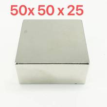 1PC neodymium magnet N50 Block 50x50x25 Super Strong Rare Earth magnets Magnet Neodymium magnet for counters 2024 - buy cheap