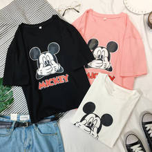 Camiseta de Mickey mouse para mujer, camisa de manga corta de minnie para hombre y niña, moda de verano 2024 - compra barato