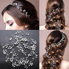 New Wedding Hair Accessories Crystal Pearl Hair Belt Wedding Bridal Hair Ornaments Hair Jewelry bride Headdress Headbands 2024 - buy cheap