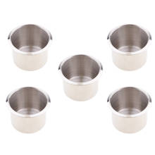 5pcs Stainless Steel Recessed Cup Drink Holder Marine Boat RV Camper 68x55mm 2024 - buy cheap