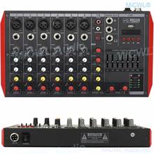 Console de mixagem de som portátil, 8 canais, bluetooth, áudio, consola mp3, 48v, xlr, 3pin, 6.35 jack 2024 - compre barato