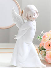 Creative Baby Angel Cute Girls Gift Ceramic Character Home Decor Accessories Living Room Miniature Figurines Fairy Garden 2024 - buy cheap