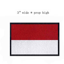 Logotipo de parches de bandera bordado de Monaco iron on 3 "de ancho/motocicleta/parches country 2024 - compra barato