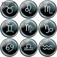 TAFREE 12 Zodiac Signs Art Pattern 12mm/15mm/16mm/18mm/20mm/25mm Handmade Glass Cabochon Flat Back Making Findings 2024 - buy cheap