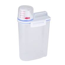 Portable Size Transparent Plastic Kitchen Food Cereal Container Grain Storage Case Bean Bin Rice Storage Box 2024 - buy cheap