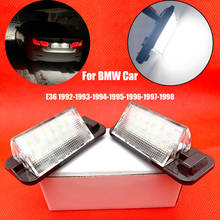 Luz livre da placa de licença do automóvel do erro para bmw e36 3 séries 1992-1998 318i/320i/m3 luz da placa 18 lâmpadas do diodo emissor de luz 3528smd 2024 - compre barato