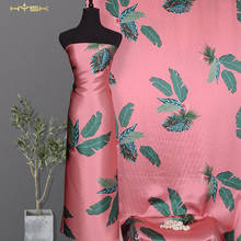 HYSK 100%pure silk satin fabric tropical bohemian floral custom digital printed mulbery charmeuse silk fabric  for dress E2231 2024 - buy cheap