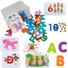 72 peças de cartas cognitivas de madeira, jogo de combinação com desenho de animal, quebra-cabeça de dupla face, brinquedo educacional para as crianças, presentes 2024 - compre barato