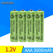 Pilha recarregável amarela aaa 3000mah 3a 1.2v ni-mh para brinquedos mp3 rc lanterna led 2024 - compre barato