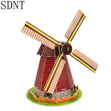 Dutch Windmill Puzzle Model Toys 3D World Attractions Educational Handmade Cardboard Puzzles Models Toy Gift for Kids Decoration 2024 - buy cheap