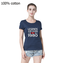 2019 Summer Hot sale Fashion Living Legend 38th Birthday Gift Shirt for those Born in 1980 Tee shirts short sleeve women t shirt 2024 - buy cheap