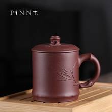 PINNY 440ml Purple Clay "Bamboo Festival" Tea Mug Yixing China Drinkware Natural Ore Purple Sand Mugs Traditional Chinese Teacup 2024 - buy cheap