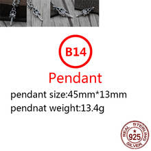 B14 925 sterling silver pendant retro personality punk hip hop style holy sword letter shape jewelry for friends gifts 2020 new 2024 - buy cheap