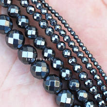 Mini. order is $7! 4-12mm Faceted Black Hematite Round Jewelry Making  Loose Beads Strand 15" 2024 - buy cheap