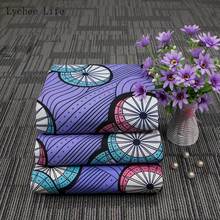 Lychee Life 1Yard African Nigerian Prints Batik Fabric Real Wax Polyester Fabric Patchwork Diy Sewing Dress Cloth Accessories 2024 - buy cheap