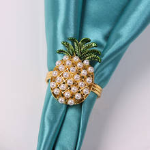 Pearl pineapple napkin ring High-end hotel pineapple napkin ring wedding napkin ring 2024 - buy cheap