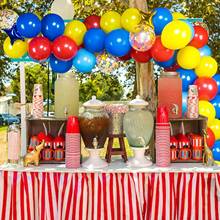 Circo, Kit de arco de guirnalda de globos de campana, decoración de fiesta de globos azul, rojo y amarillo para fiesta de Navidad, Baby Shower, boda y cumpleaños 2024 - compra barato