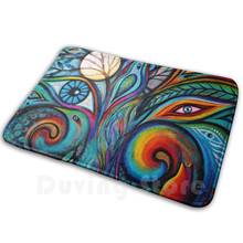 Moon Magic Mat Rug Carpet Anti-Slip Floor Mats Bedroom Tree Of Life Birds Spirits Cat Moon Visionary Art Abstract Surreal Dream 2024 - buy cheap