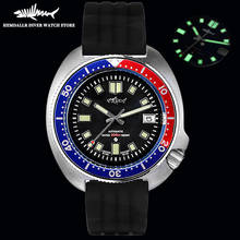 Heimdallr Men's Diving Watch 44mm Black Dial Blue Red Bezel Sapphire 200M Water Resistance Japan NH35A Automatic Movement Watch 2024 - buy cheap