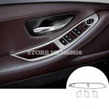 Para bmw série 5 f10 f11 botão interruptor da janela da porta interna capa guarnição 2011-2015 4 pçs acessórios do carro decoração interior do carro 2024 - compre barato