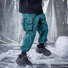Tide Brand Loose Multi-pocket Overalls Men Hip-hop Cargo Tide All Match Casual Pants 2024 - buy cheap
