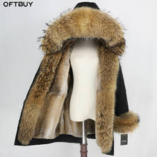 OFTBUY Waterproof Parka 2022 Winter Jacket Women Real Fur Coat Natural Raccoon Fur Collar Hood Real Rabbit Fur Liner Streetwear 2024 - buy cheap