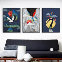 Japanese Culture Style Landscape Cranes Posters And Prints Interior Canvas Paintings Wall Art Picture Living Bed Room Home Decor 2024 - buy cheap