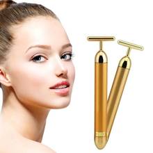 Gold Face Slimming Vibration Facial Beauty Roller Massager Stick Lift Skin Tightening Wrinkle Stick Bar Face Skin Care Tool 2024 - buy cheap