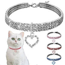 Exquisite Shiny Crystal Puppy Dog Collar Bling Rhinestone Jewelry Cat Accessories Bows Necklace Pet Leash Charm Bowtie Puppies 2024 - buy cheap