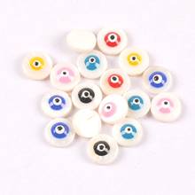 10pcs White Natural Mother of Pearl Shell Round Evil Eyes Beads for jewery Diy making 11.5mm TRS0361 2024 - buy cheap