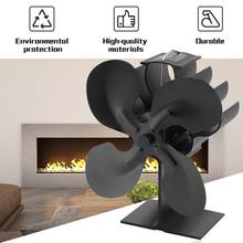 4-Blade Heat Powered Stove Fan for Wood / Log Burner/Fireplace - Eco 2024 - compre barato