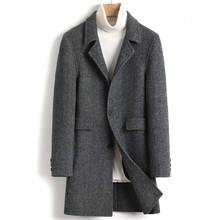 2020 New Wool Coat Men Autumn Winter Woolen Jacket Men Long Overcoat Mens Coats and Jackets Abrigo Hombre 4525 KJ3622 2024 - buy cheap