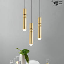 Luminária pendente com design nórdico, lâmpada de led em suspensão para sala de estar, cozinha e cabeceira 2024 - compre barato