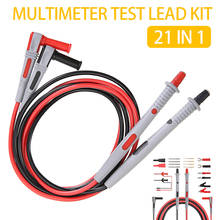 Kit de teste de multímetro elétrico 21 em 1, conjunto de sonda de teste com clipe de jacaré para multímetro digital feeler p1503d/p1503e 2024 - compre barato