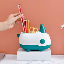 Cartoon Creative Rhino Storage Box Desktop Pen Holder Multi-Function Piggy Bank 2024 - buy cheap