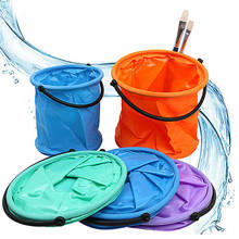Portable Folding Bucket Art Painting Pen Brush Buckets Travel Camping Tool Portable Travel Wash Bucket Art Painting Supplies 2024 - buy cheap