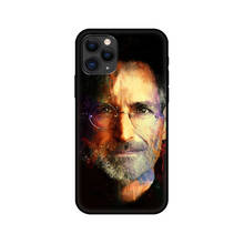 Black tpu case for iphone 5 5s se 6 6s 7 8 plus x 10 cover for iphone XR XS 11 pro MAX case steve paul jobs 2024 - buy cheap