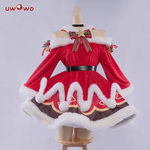 Plus Size  UWOWO Genshin Impact Barbara Cosplay Costume Carnival Halloween Christmas EVE - Gift Genshin Maid Ver. Stand 2024 - buy cheap