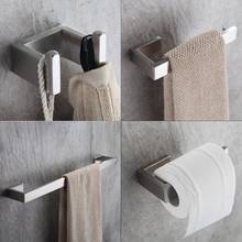 MTTUZK 304 Stainless Steel Brushed Towel Bar Robe hook Paper Holder Wall Mounted Bath Hardware Set Bathroom Accessories 2024 - buy cheap