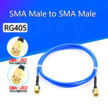 Conector SMA a SMA, cable Coaxial de RF recto, macho a macho, adaptador de piel azul, RG405 086 2024 - compra barato