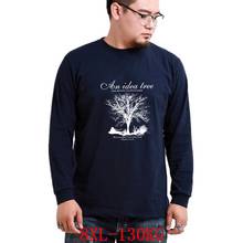 Men's t-shirt 8XL long-sleeved large size large size 6XL 7XL printed Christmas wishing tree autumn t-shirt cotton T-shirt dark b 2024 - buy cheap