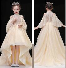 Princess Flower Girl Dress Sequin Golden Tutu Wedding Birthday Party Dresses For Girls Children's Costume Teenager Prom Designs 2024 - buy cheap