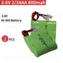 2 PCS/lot New Ni-MH 2/3AAA 3.6V 800mAh 2/3 AAA Ni-MH Rechargeable Battery Pack With Plug For Cordless Phone Free Shipping 2024 - buy cheap