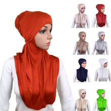 Conjuntos de mulheres muçulmanas hijab lenço chapéu cabeça capa islâmica turbante xale islam oração pescoço cheio underscarf niquabs lenço novo 2024 - compre barato