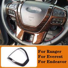Fit for Ford Ranger Everest Endeavour 2015 2016 2017 2018 2019 2020 accessories ABS Steering Wheel Frame Decorator Cover Trim 2024 - buy cheap