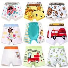 6pc/Lot  Boys Cotton  Boxer Shorts Kids Underwear Panties  Cartton Underpants 2-10Y 2024 - buy cheap